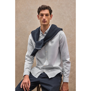 Camicia blu chiaro, regular fit, con colletto abbottonato e logo Polo Club