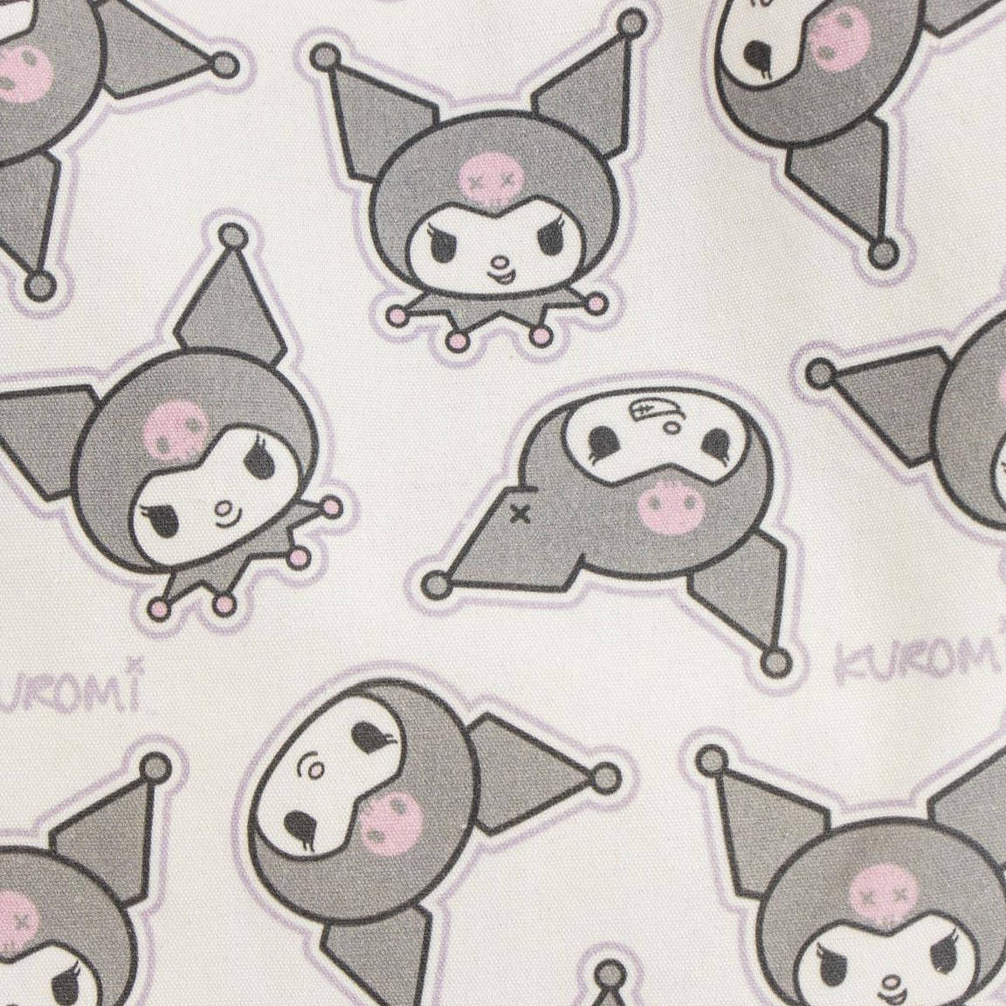 Bolsa shopping hello kitty kuromi, unisex adulto, blanco y negro