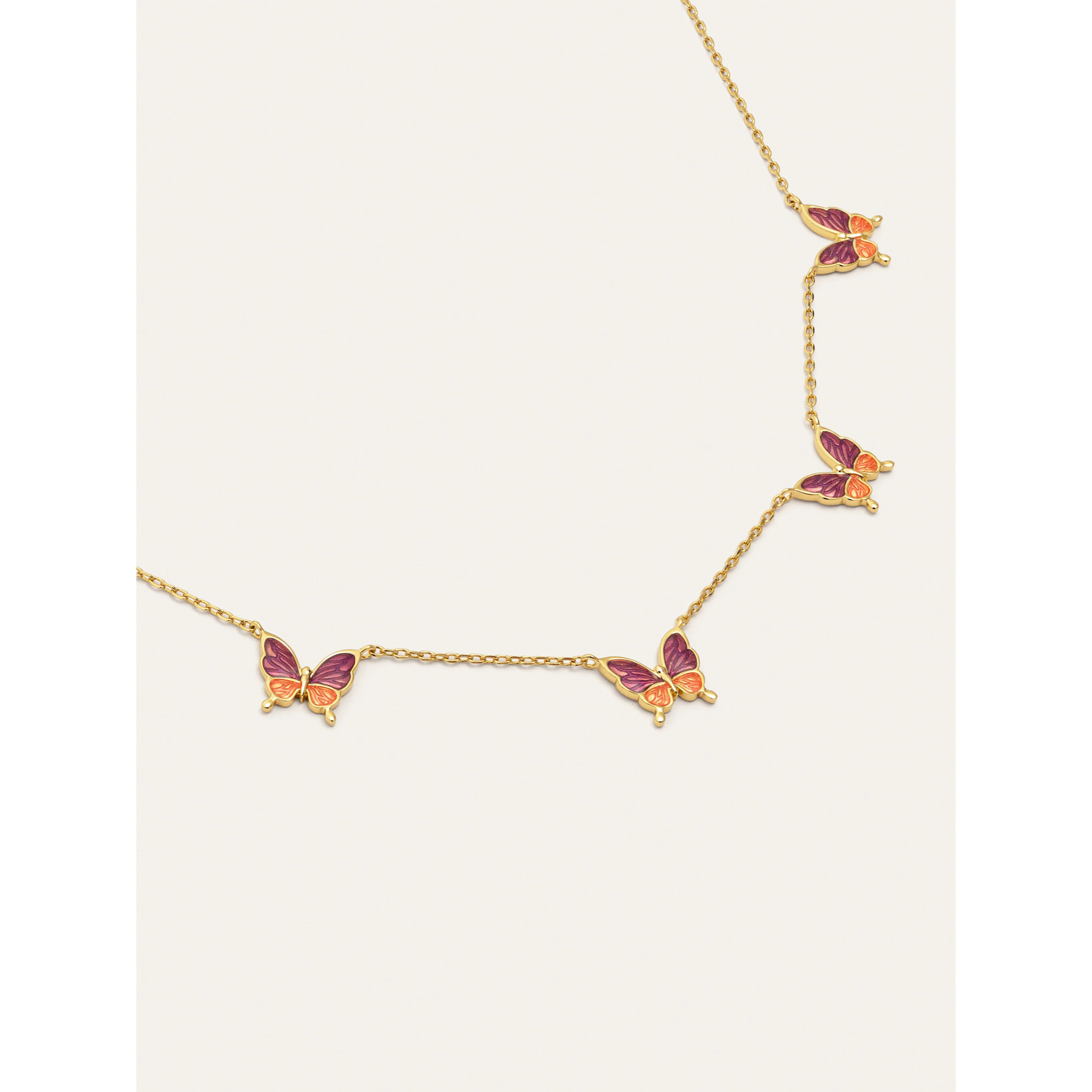 Collar Butterfly Baño Oro