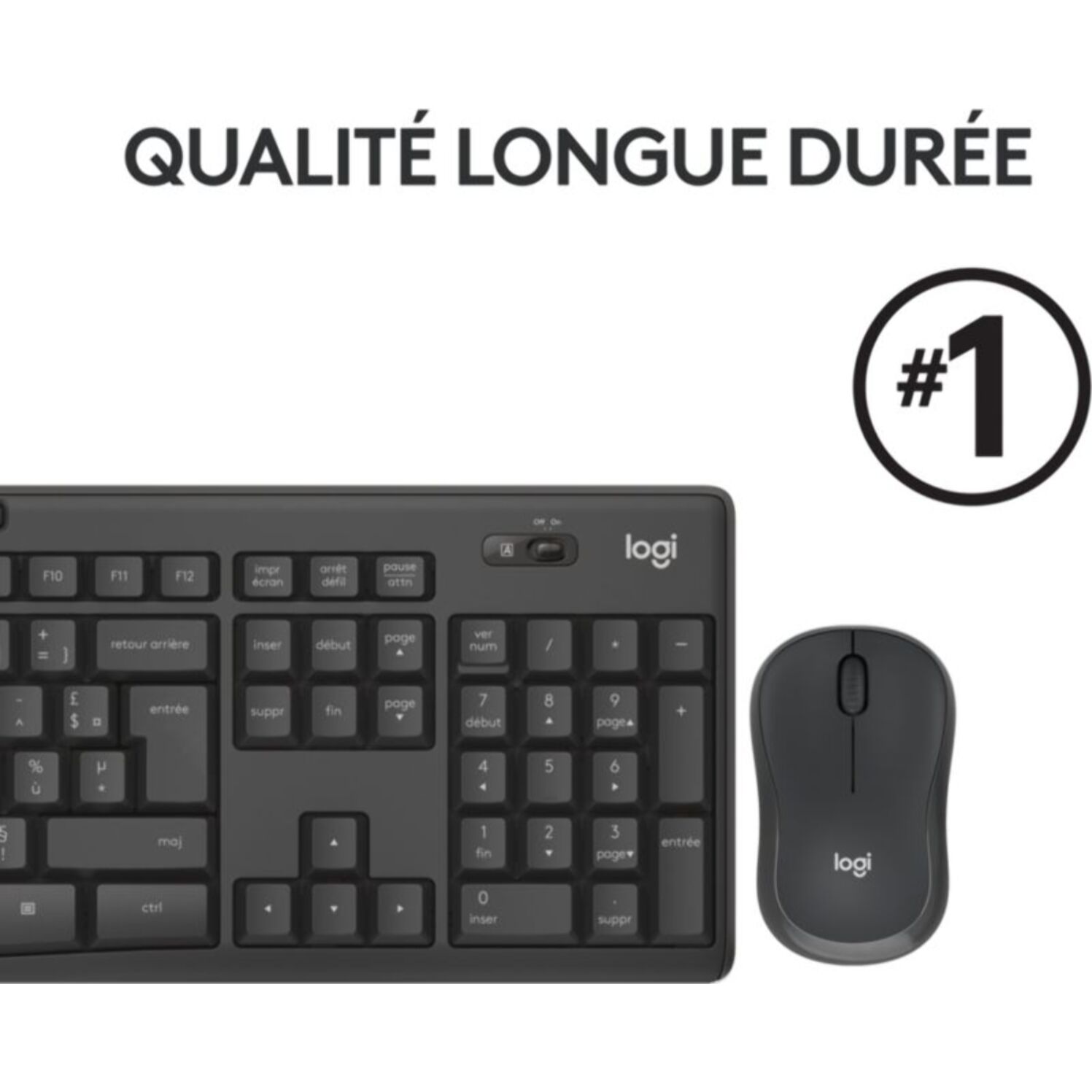 Clavier + Souris LOGITECH MK295 Silent Wireless Combo