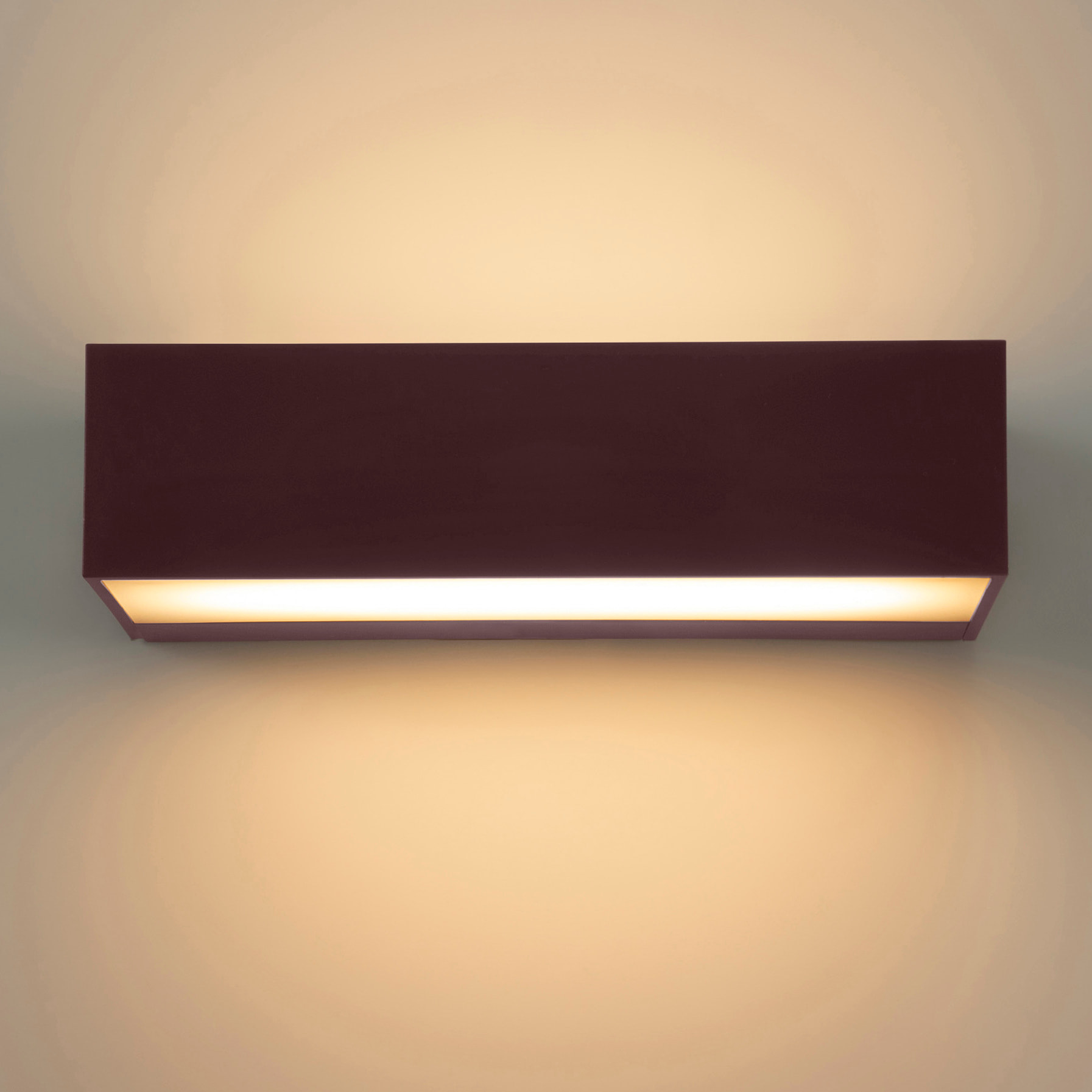 FORLIGHT Ara aplique exterior rectangular marrón con led blanco cálido 3000K