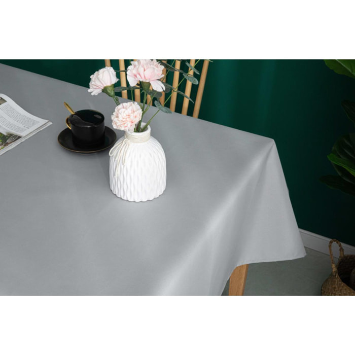 Nappe antitache unie Perle rectangulaire 145 x 240 cm