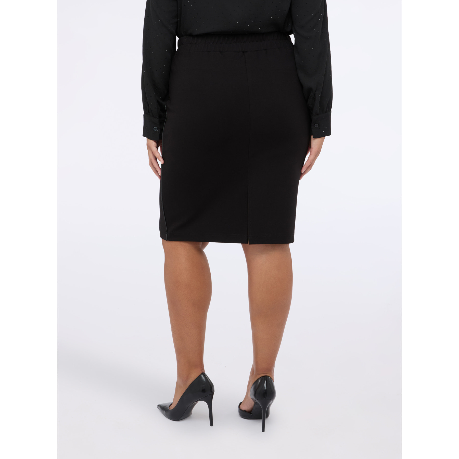 Fiorella Rubino - Gonna tubino in punto Milano - Nero