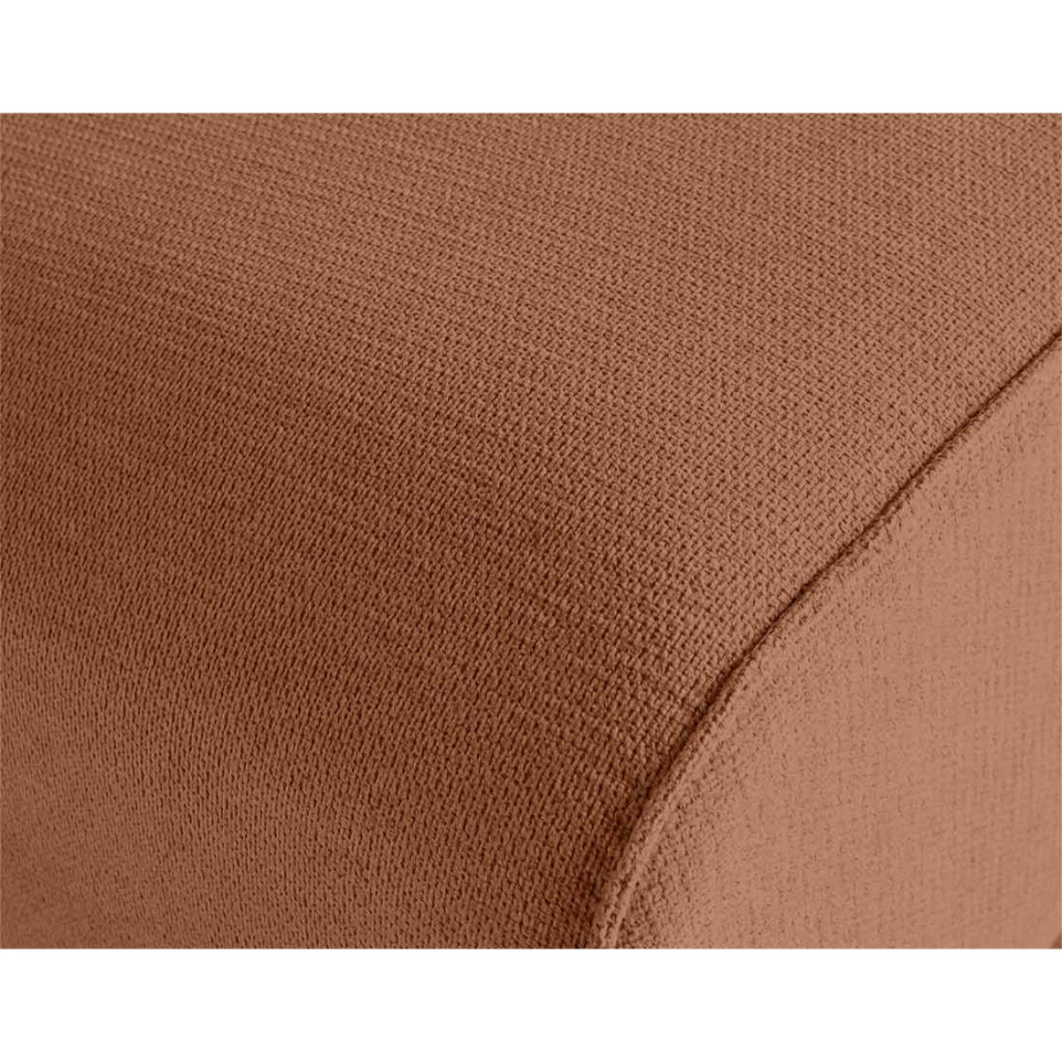 Suaro - Module d'assise méridienne gauche en tissu texturé - Terracotta