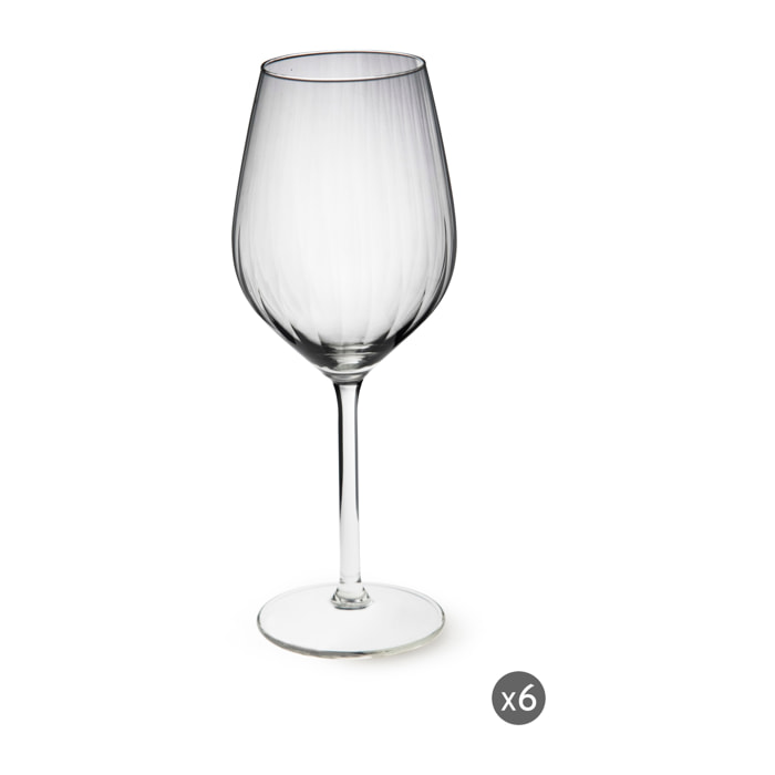 Lot de 6 verres à pied Excelsa Alba, verre, 50 cl, transparent