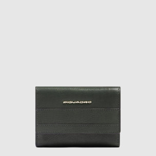 Piquadro Portafogli da piccolo in pelle con porta carte di credito, schermato con protezione RFID