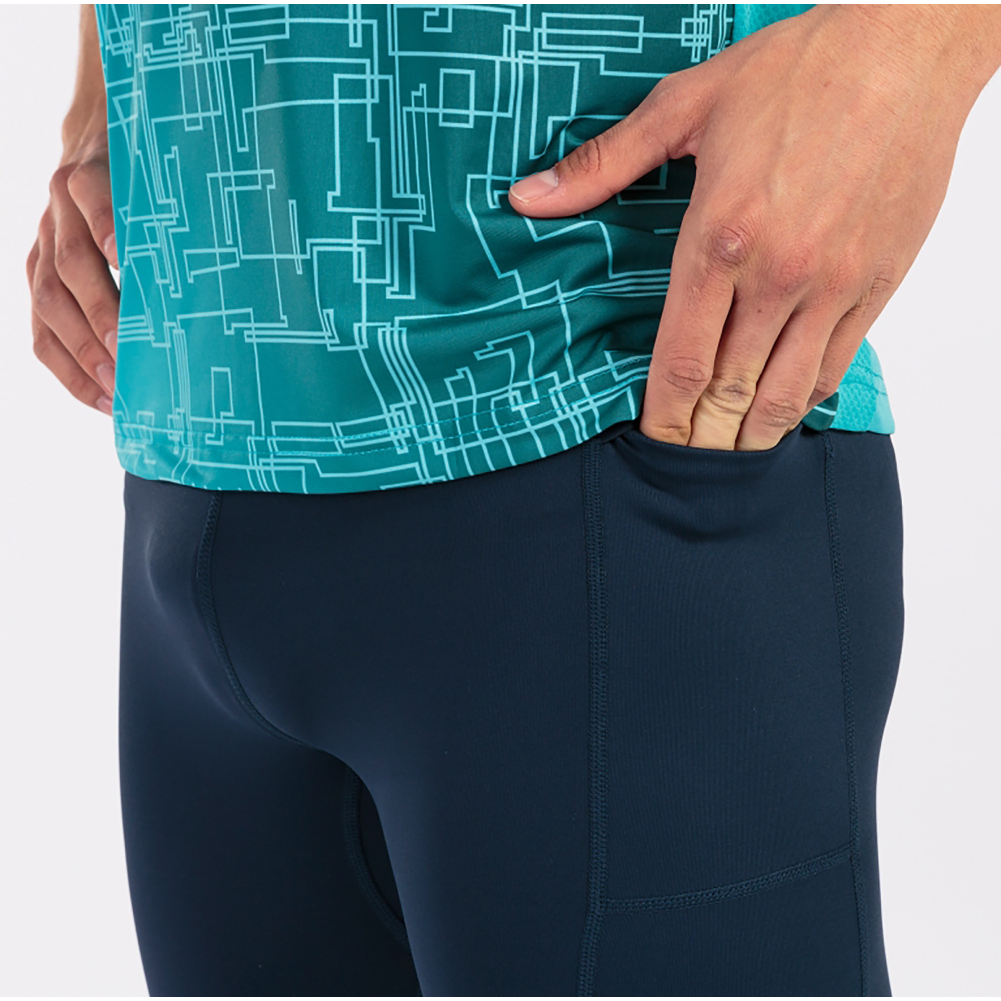 JOMA leggings uomo blu marino