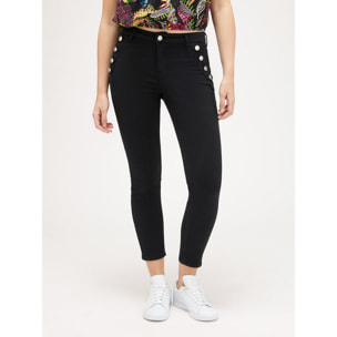 Motivi - Pantalones skinny con detalle de botones - Negro