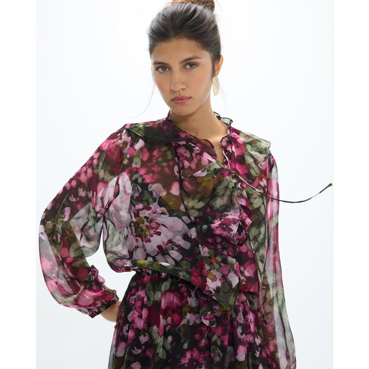 Abito in georgette stampato