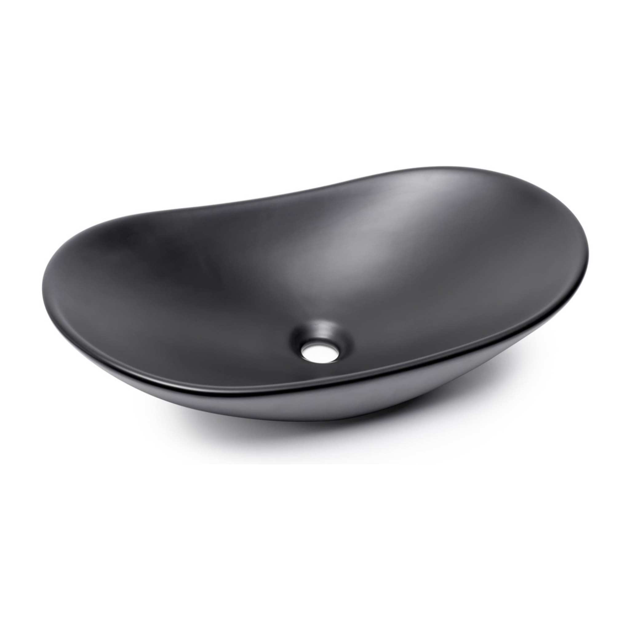 Set complet vasque à poser 61,5 x 36 cm noir mat + mitigeur haut XL assorti – salle de bain moderne B-Way (SATINF61536BKM-BWAY)