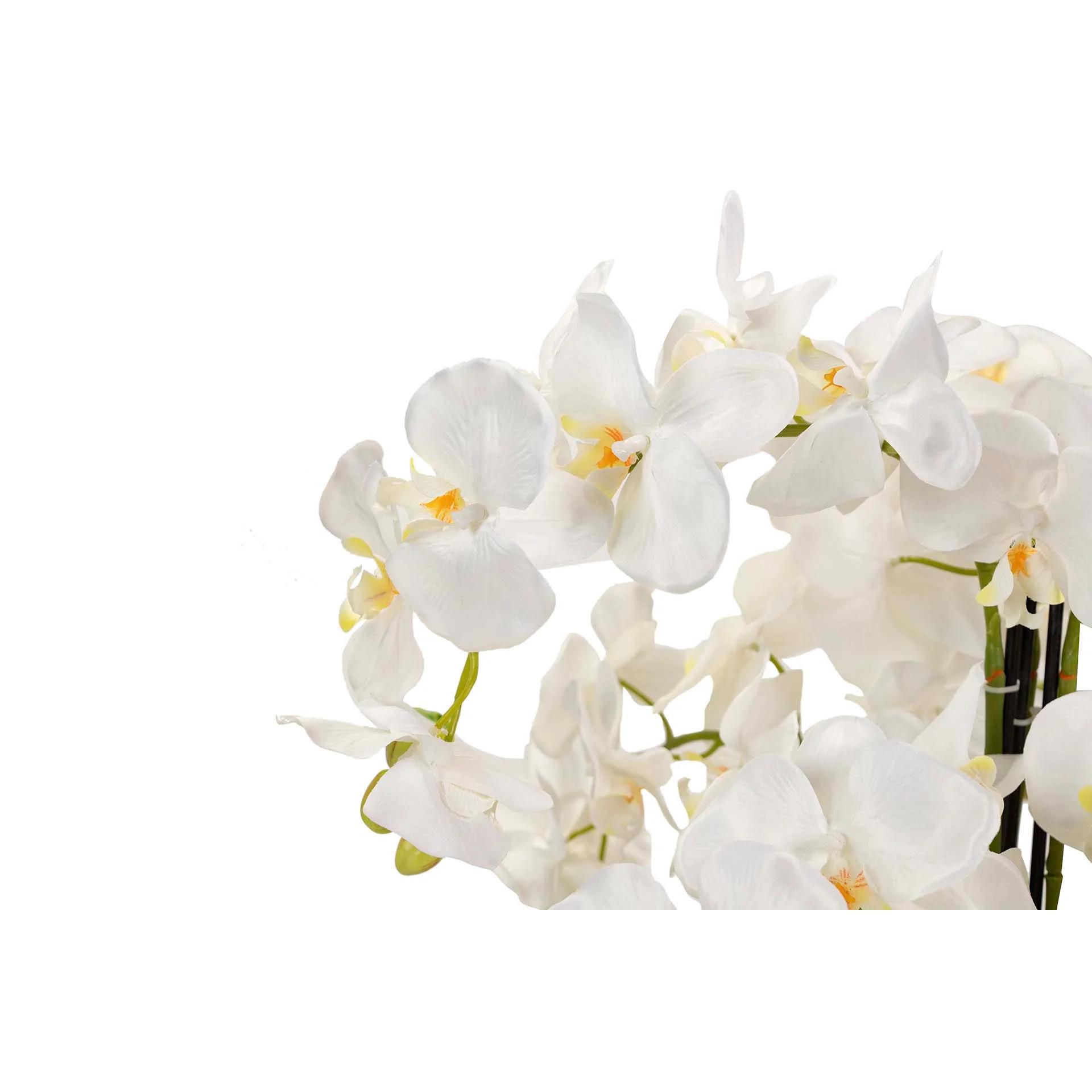 Orquidea Poliester Blanca Con Maceta 60x60x115 Cm