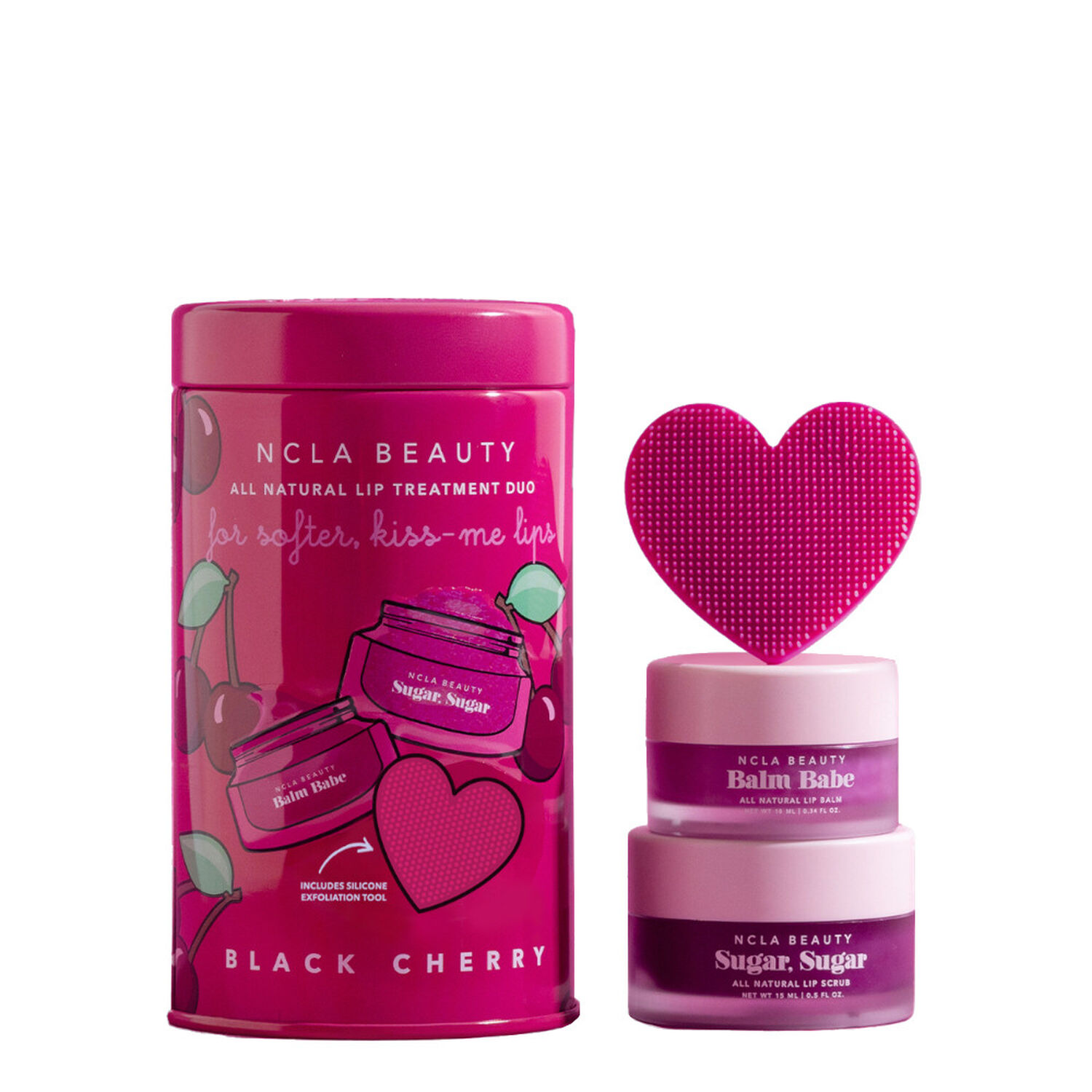 Black Cherry - Duo Baume 10 ml + Scrub 15 ml + Exfoliant en Silicone