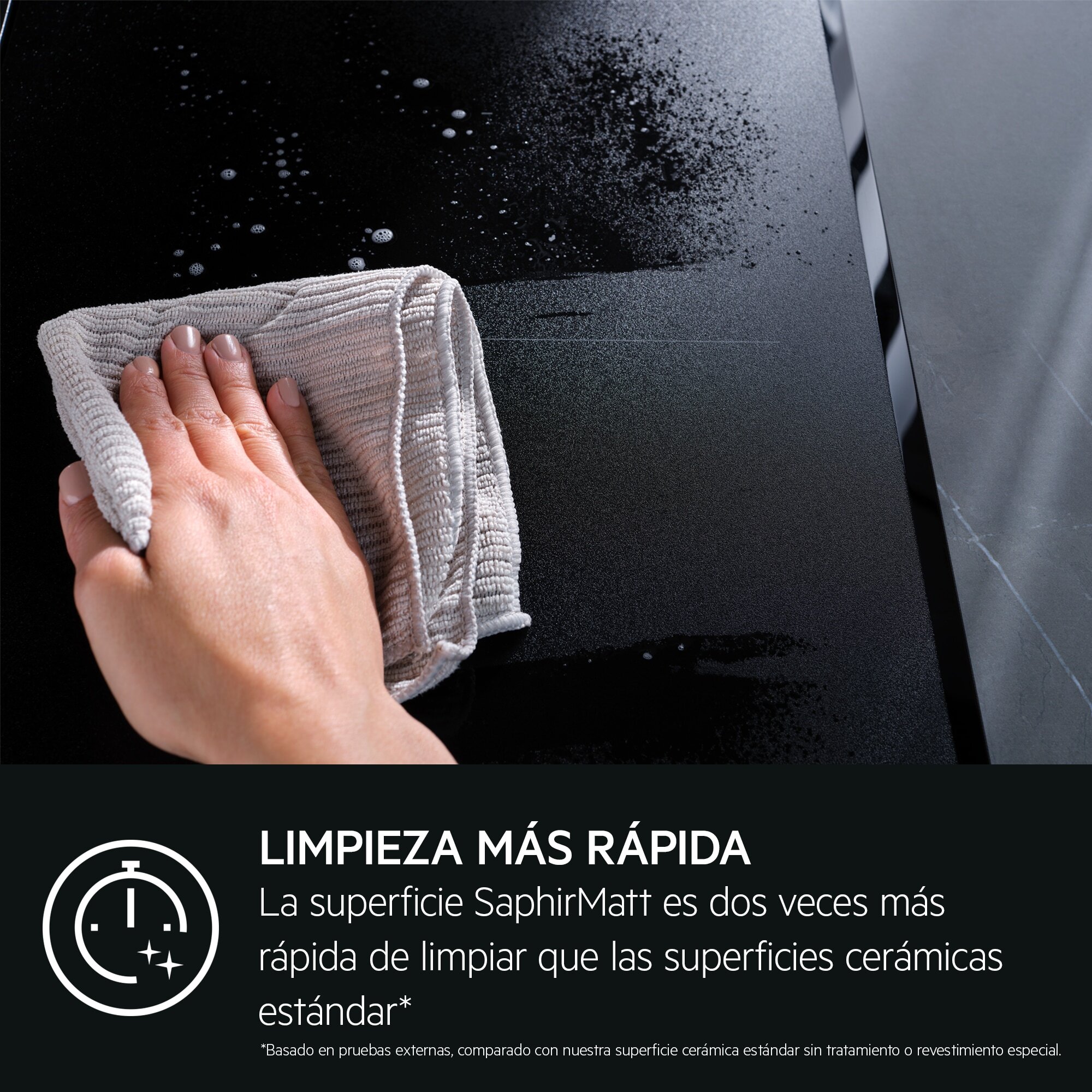 AEG Placa de inducción SaphirMatt® Serie 8000 Sense Boil&Fry de 60 cm TI63IQ30FZ