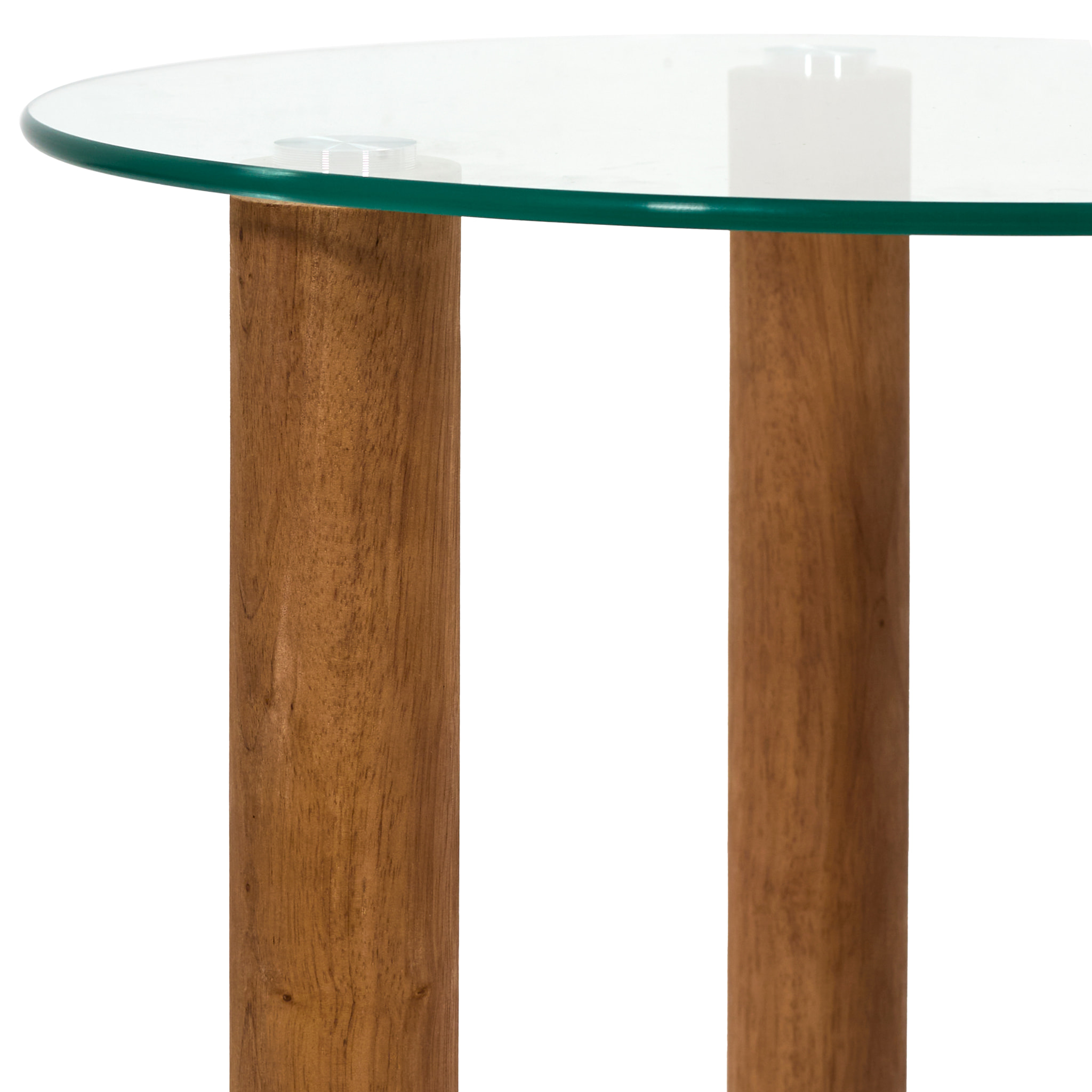 Table Gigogne  Verre Trempe Rond Clara X2