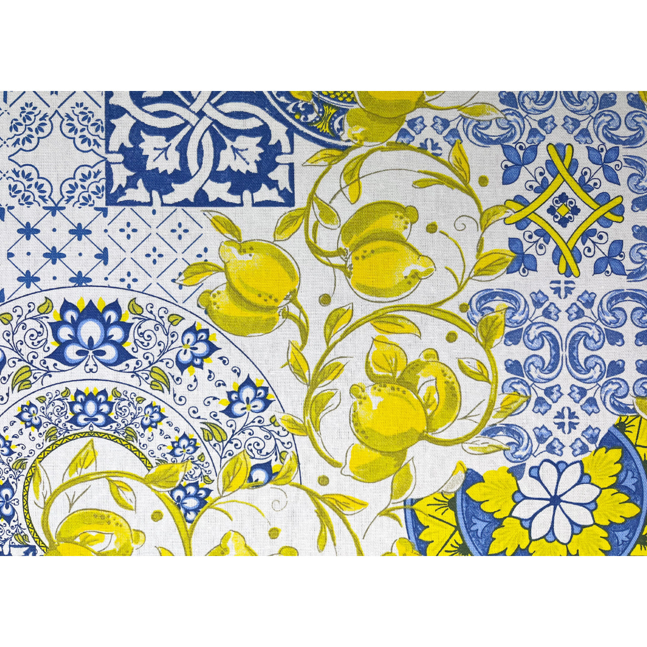 Tovaglia Cucina In 100% Cotone Made In Italy Disegno Positano 140x300