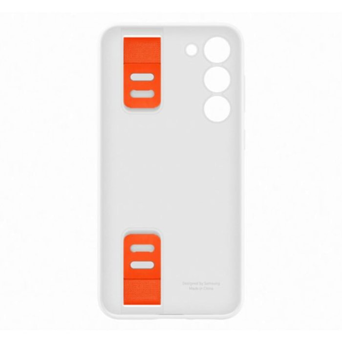 Coque SAMSUNG S23+ Silicone avec laniere Blanc