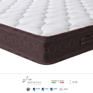 "Mabel" H24 cm 90x190 guanciale Memory OMAGGIO, a molle insacchettate indipendenti ,7 zone a portanza differenziata arrotolato