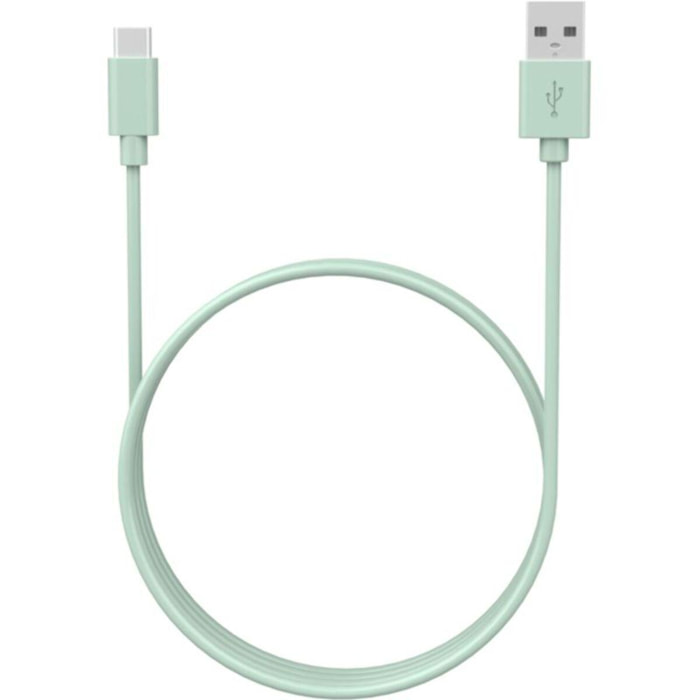 Câble de charge ESSENTIELB USB-A vers USB-C 2.0 1M Vert