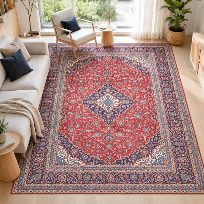 Tapis d'orient au motif oriental, noué à la main, ABIT