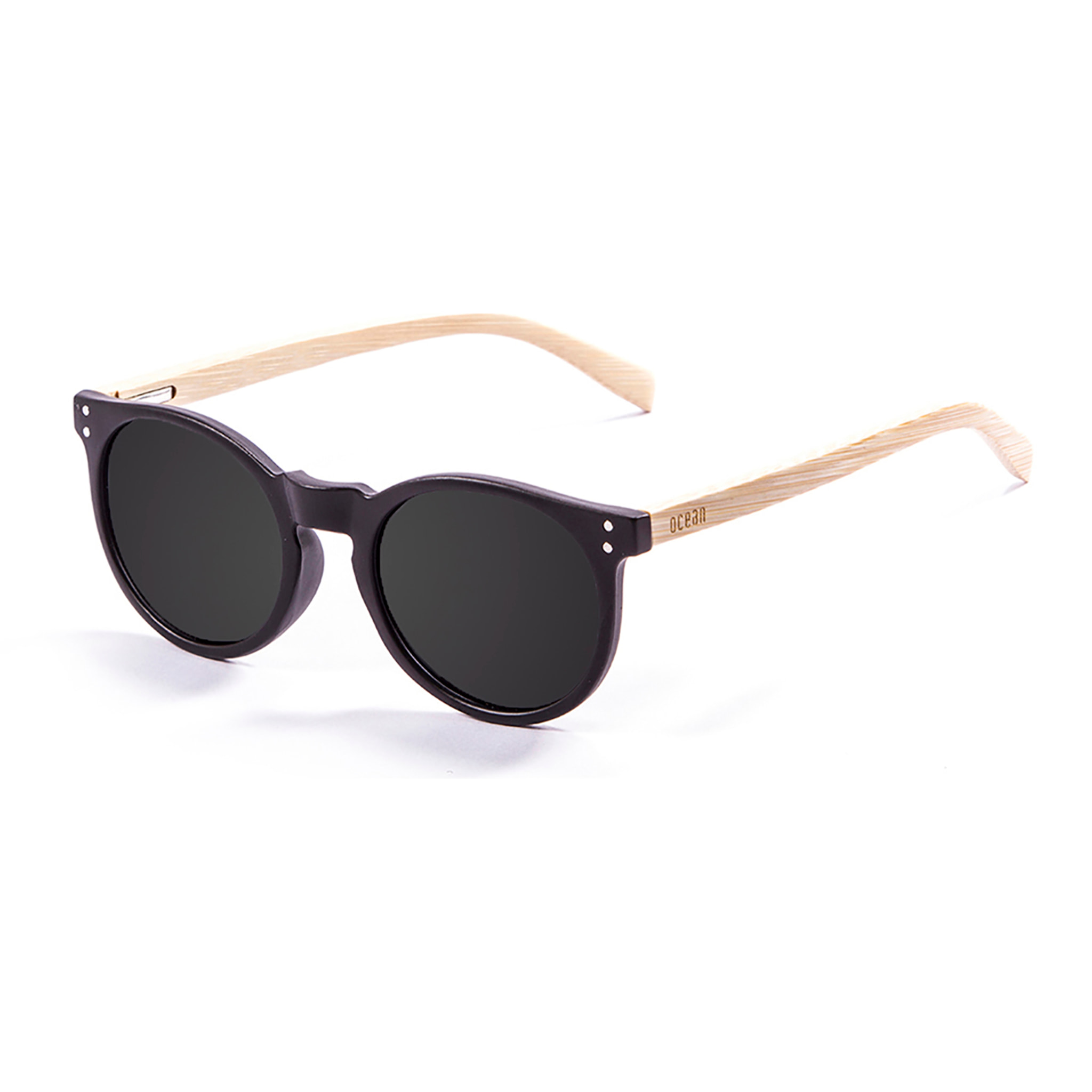 Gafas de sol OCEAN LIZARD WOOD - Patillas en negro mate y bambú y / Ahumada
