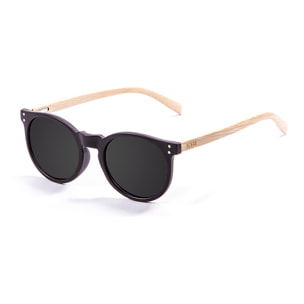 Gafas de sol OCEAN LIZARD WOOD - Patillas en negro mate y bambú y / Ahumada