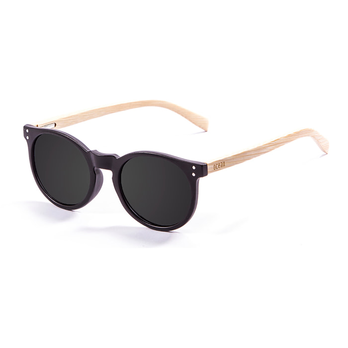 Gafas de sol OCEAN LIZARD WOOD - Patillas en negro mate y bambú y / Ahumada