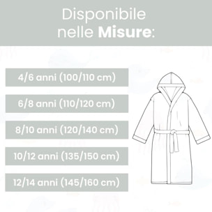 INTRECCI Accappatoio Bambino e Bambina, Accappatoio Spugna di Cotone, Assorbente, Morbido, per Pelli Sensibili, Certificato Oeko-Tex.