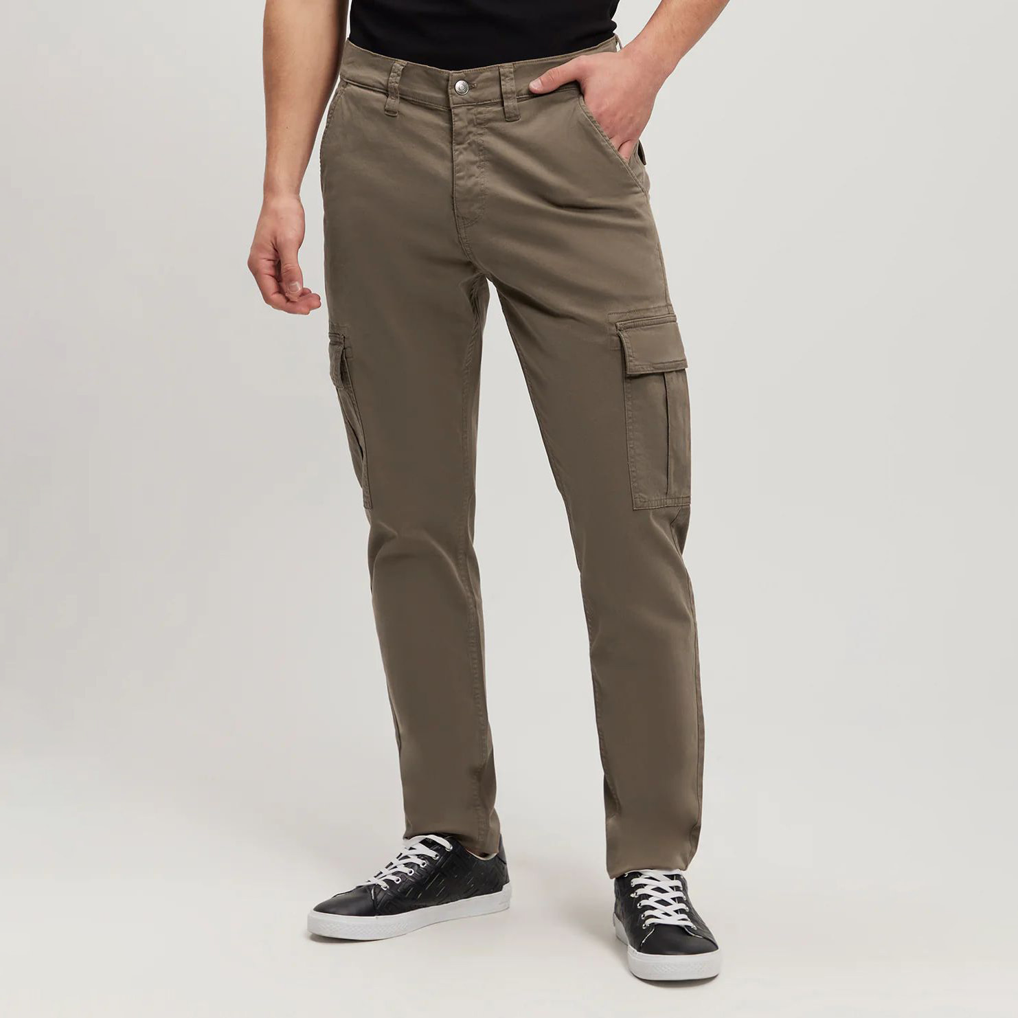 Pantalon Lonta - inspiration cargo - coton - taupe