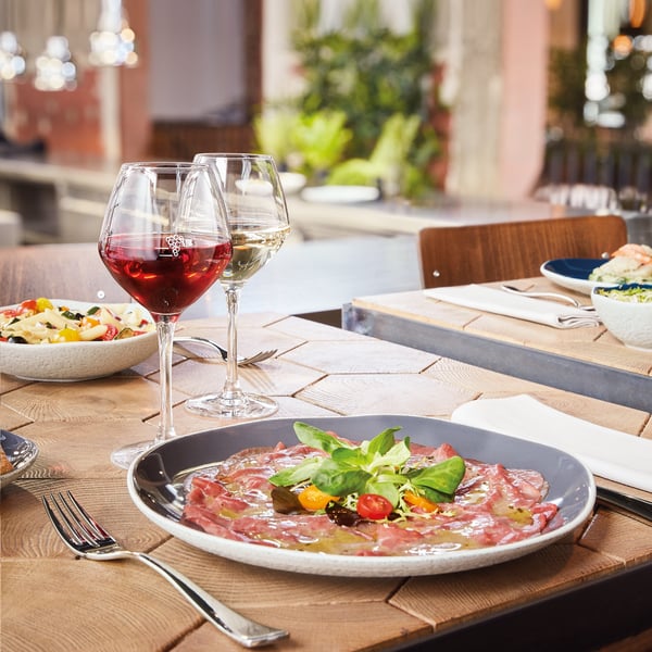 6 assiettes plates 27,6 cm Rocaleo Gris foncé