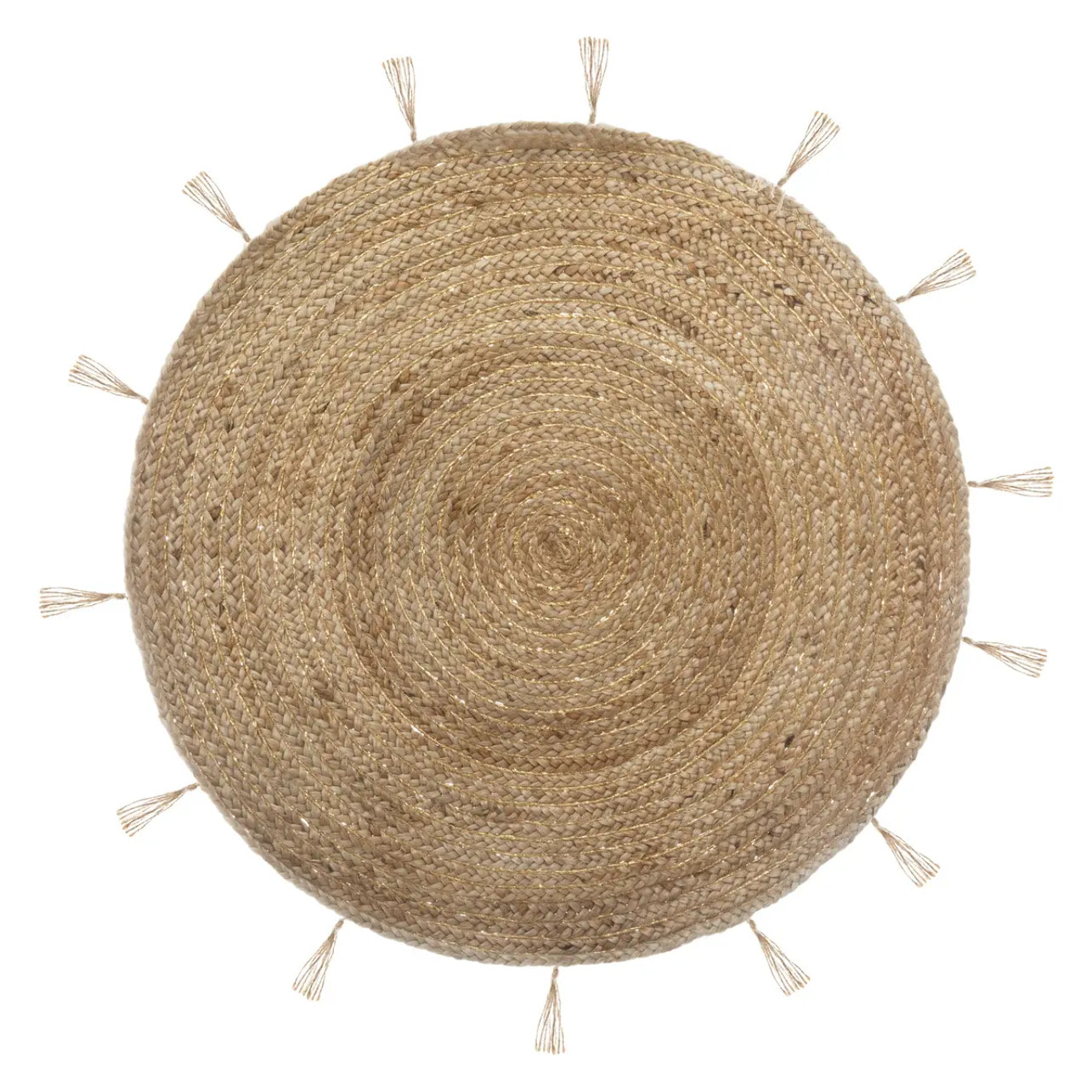 Tapis "Cosy'ness" en jute & lurex D80 cm