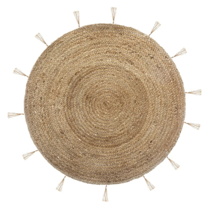 Tapis "Cosy'ness" en jute & lurex D80 cm