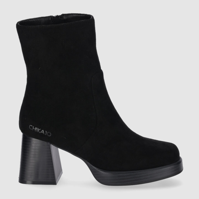 Botines de Tejido - Negro - Tacón: 9 cm