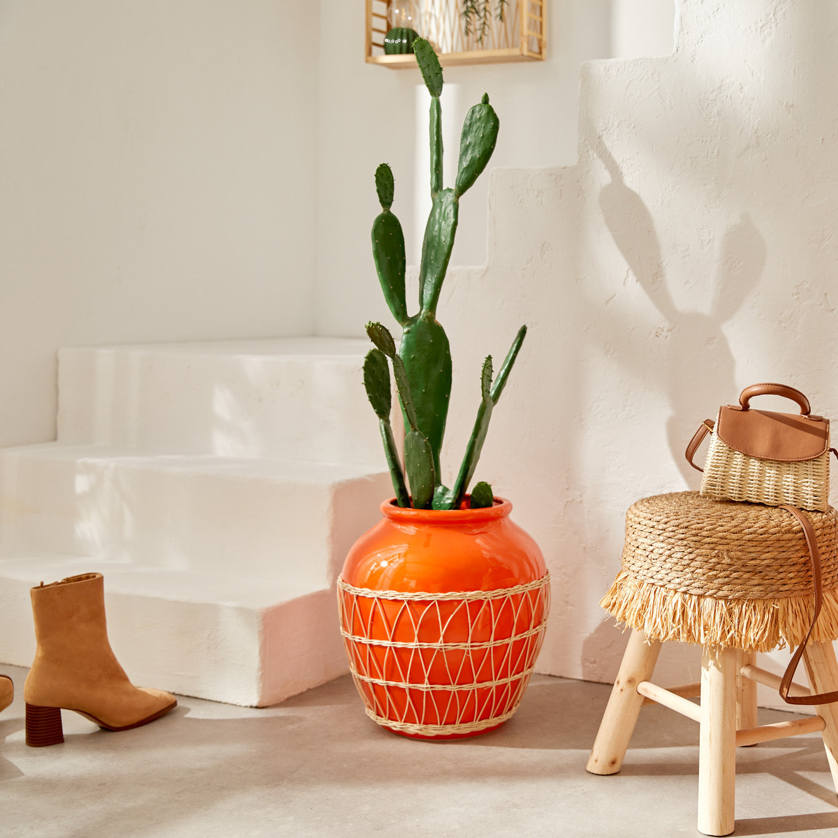 Cactus artificiel en pot "Yuca" vert H109cm