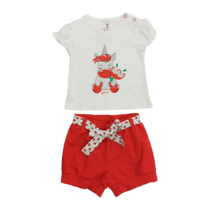 SET 2 PCS JERSEY BIANCO ROSSO UNICORNO