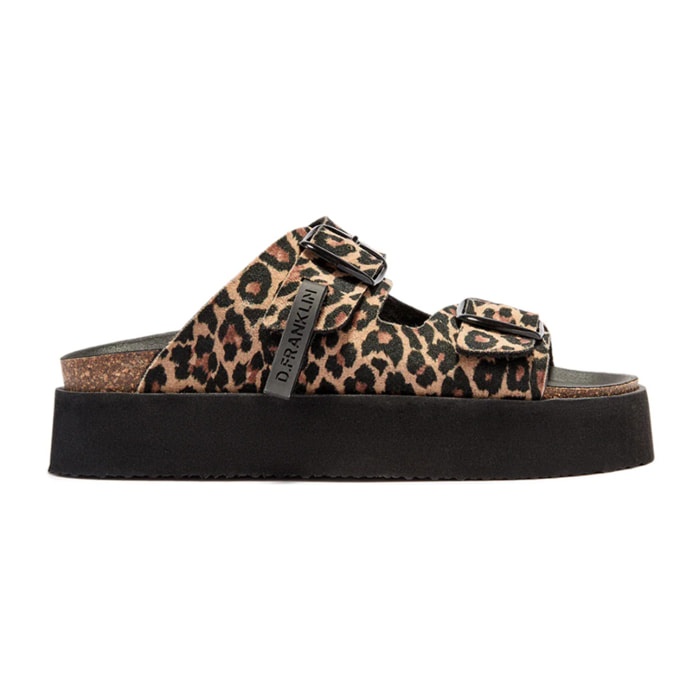 Sandalias de Mujer Plataforma Cierre Hebilla Color Leo Vibe