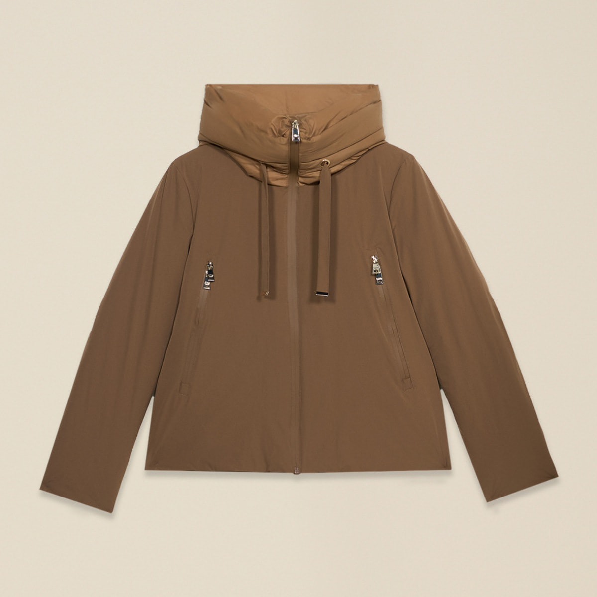 Oltre - Piumino corto liscio - Beige