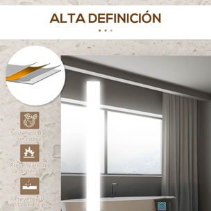 Armario de Baño con Espejo y Luz LED Mueble con Espejo de Pared con 2 Puertas Estante Ajustable Interruptor Táctil y Color de Luz Ajustable 70x15x70 cm Marrón Rústico