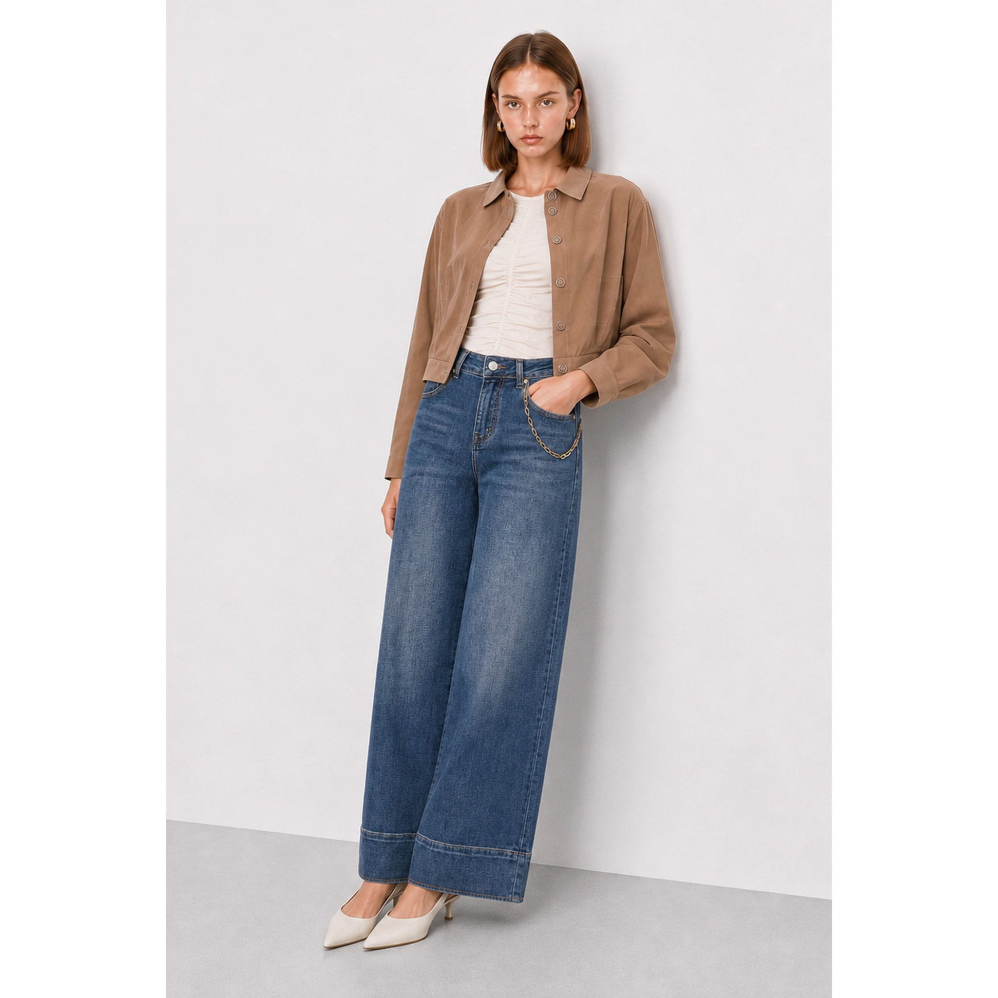 Kocca - T-shirt aderente con arricciatura centrale e scollo rotondo Donna
