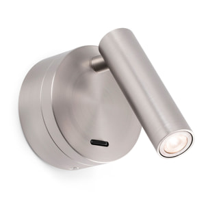 BOC Lampada da parete lettore niquel satinado