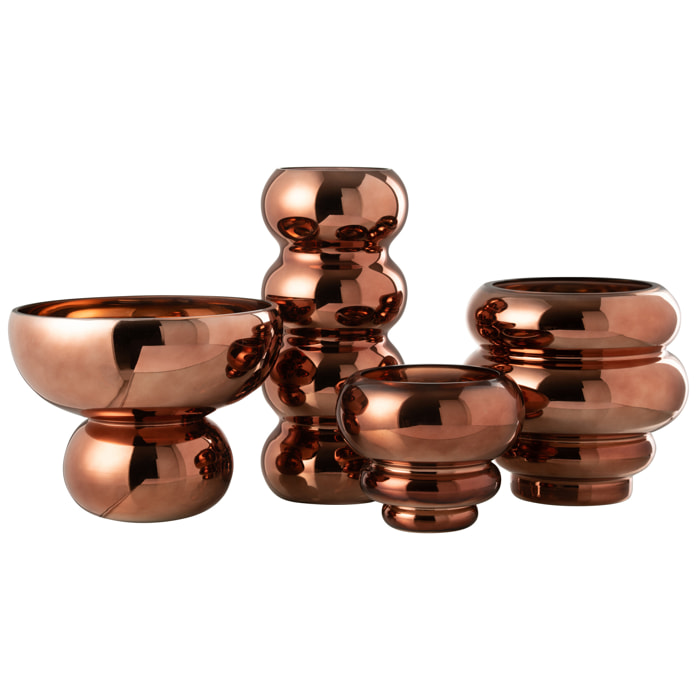 J-Line photophore Sur Pied Arrondi - verre - brun - Ø 23 cm