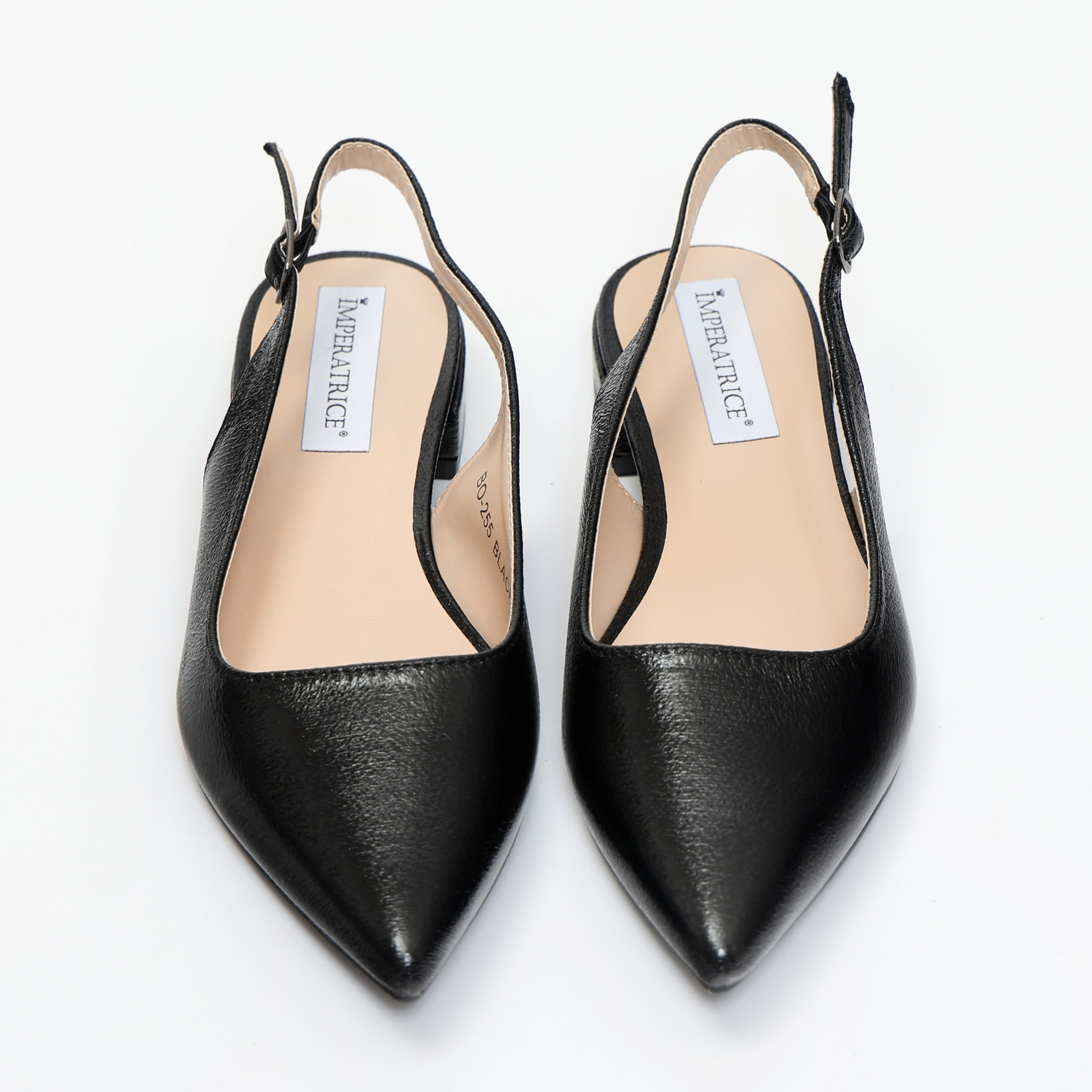 Ballerine slingback in simil pelle verniciata