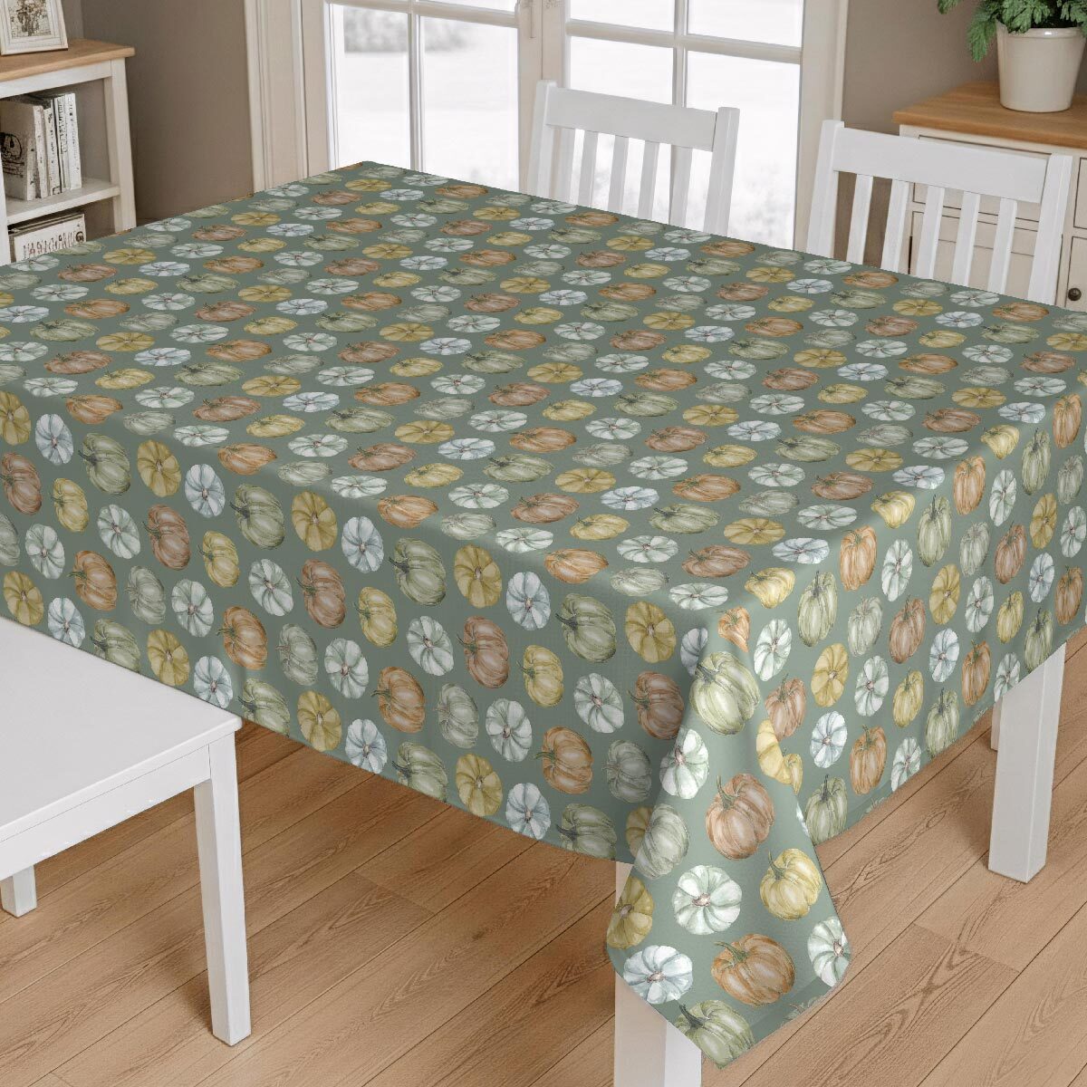 Mantel antimanchas Pumpkin verde - 100% algodón -