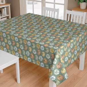 Mantel antimanchas Pumpkin verde - 100% algodón -