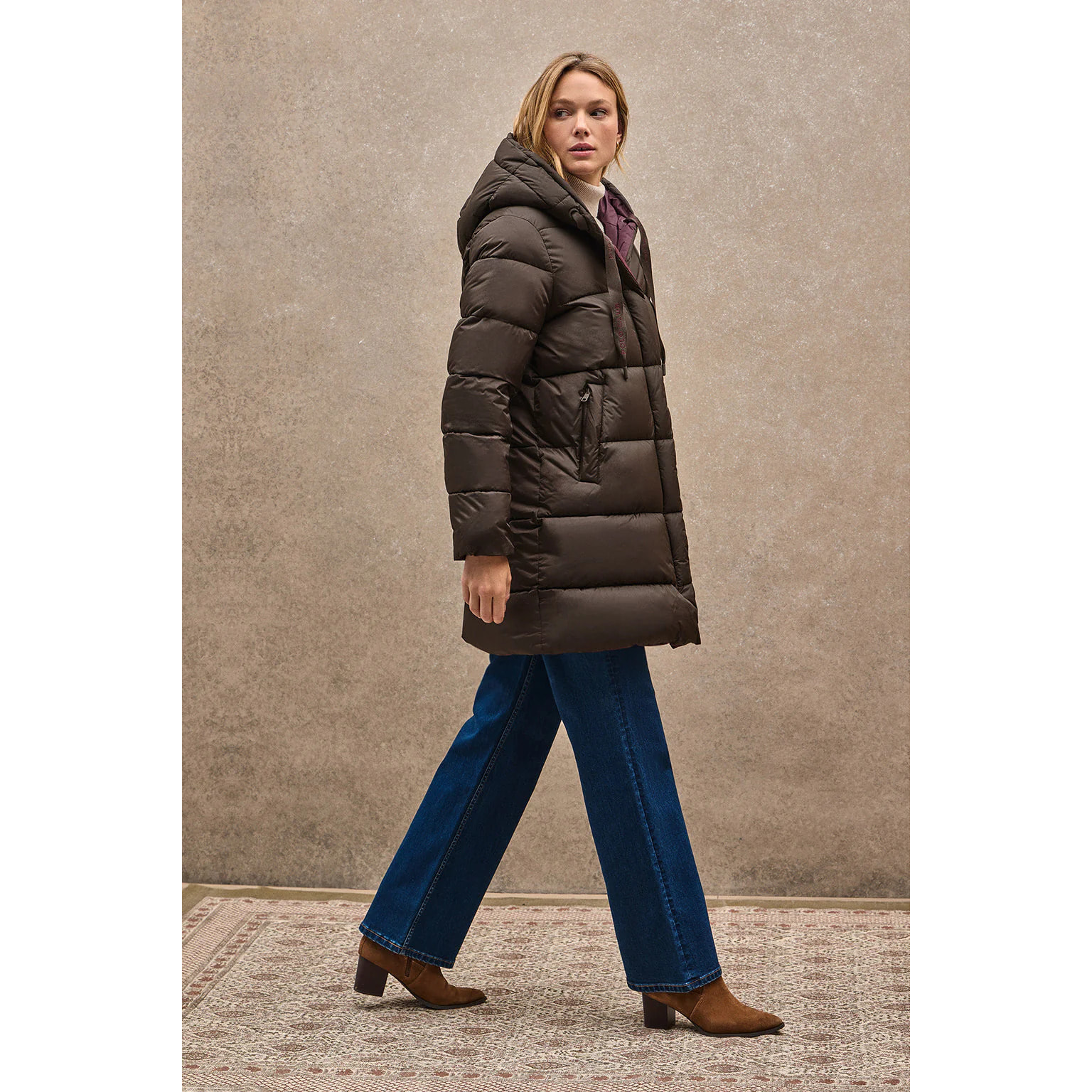 Giubbotto Gaia Reversible cioccolato con logo Polo Club