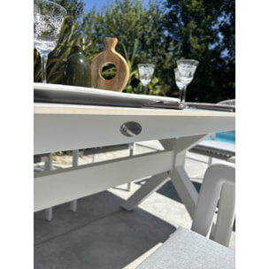 ABELLA - Ensemble repas de jardin en aluminium