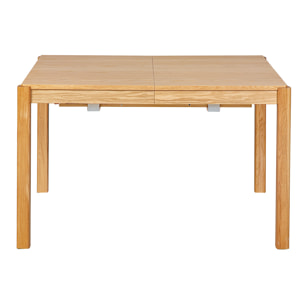 Table à manger extensible rallonges intégrées en bois clair chêne rectangulaire L125-238 cm AGALI