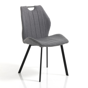 Tomasucci Set 4 sedie MONIA DARK GREY grigio