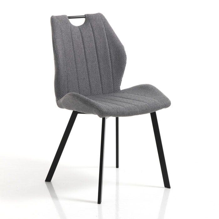 Tomasucci Set 4 sedie MONIA DARK GREY grigio
