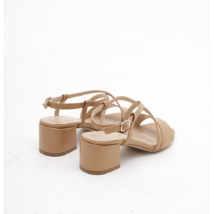 SANDALO FASCIA E INCROCIO CUOIO