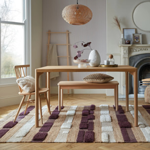 Tapis jute et laine MEDINA BLOCKS